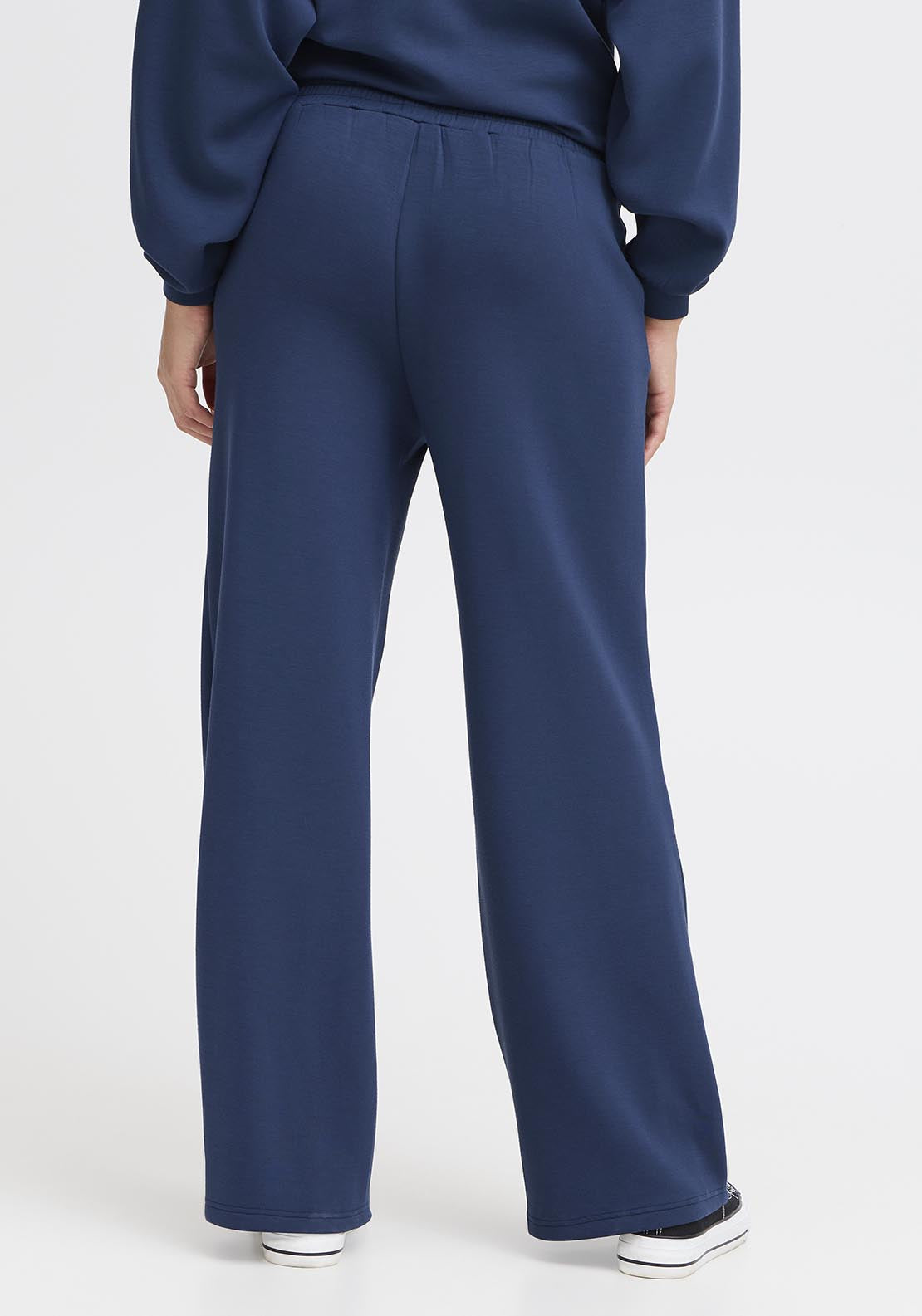 Fransa Casual Trousers - Navy Blazer 3 Shaws Department Stores