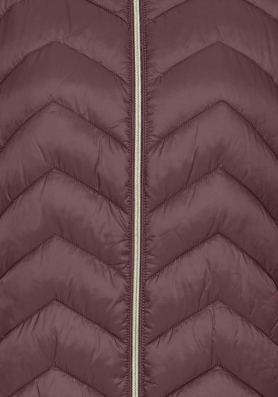 Fransa Padded Jacket - Brown 3 Shaws Department Stores