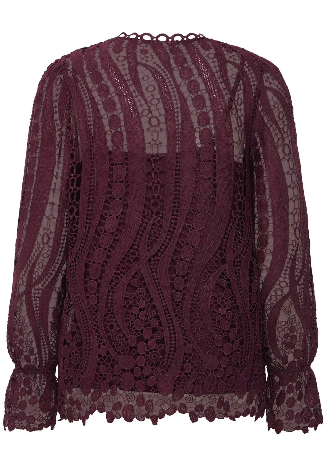 Long Sleeve Blouse - Brown