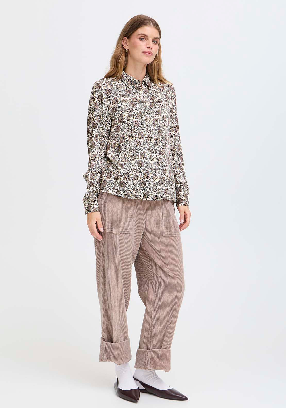 Long Sleeve Shirt - Pumicestone Non Paisley