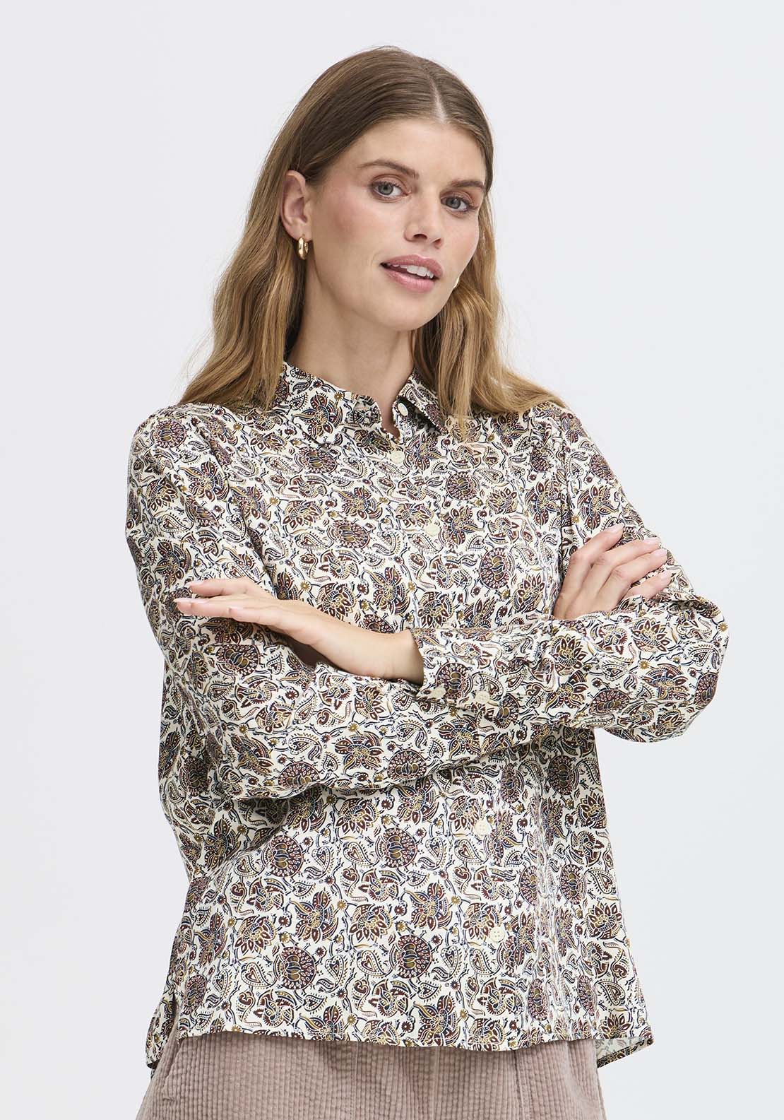 Long Sleeve Shirt - Pumicestone Non Paisley