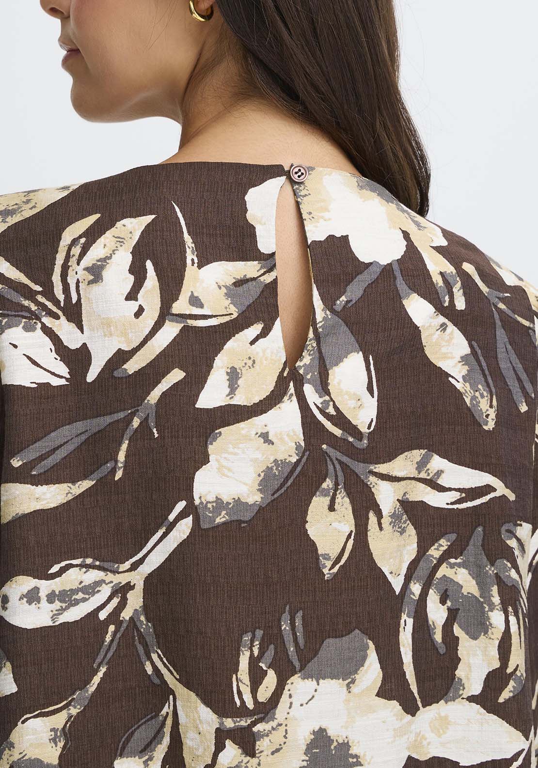 Long Sleeve Blouse - Dis Floral Fudge