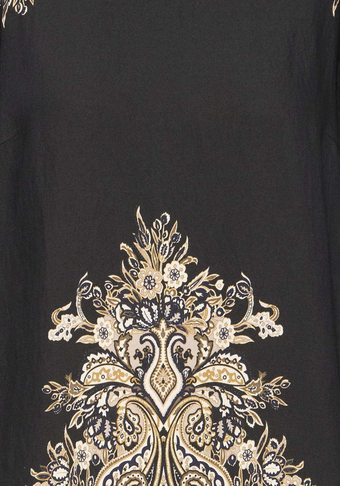 Fransa Long Sleeve Blouse - Black Paisley 7 Shaws Department Stores