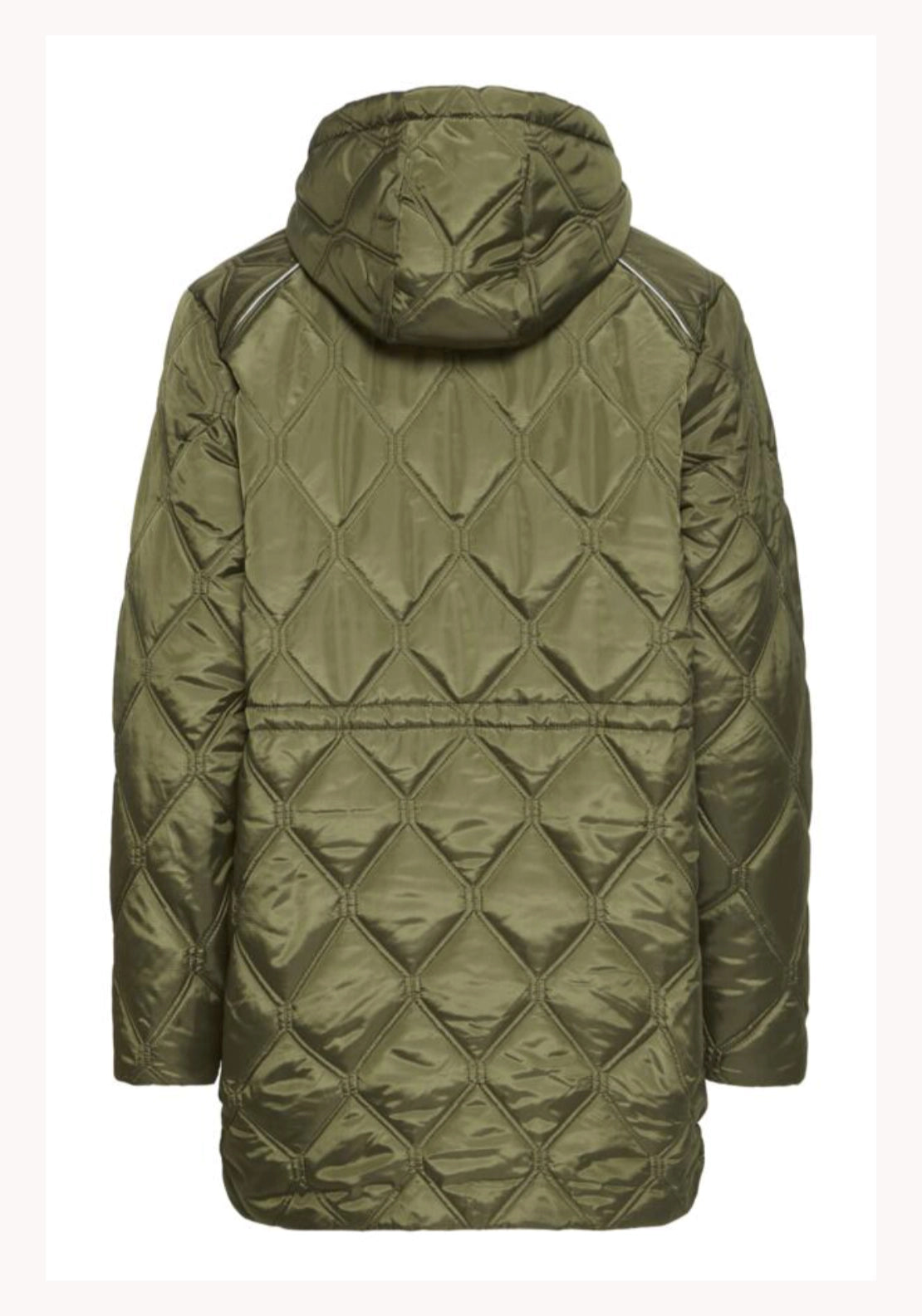 High Neck Padded Jacket - Green