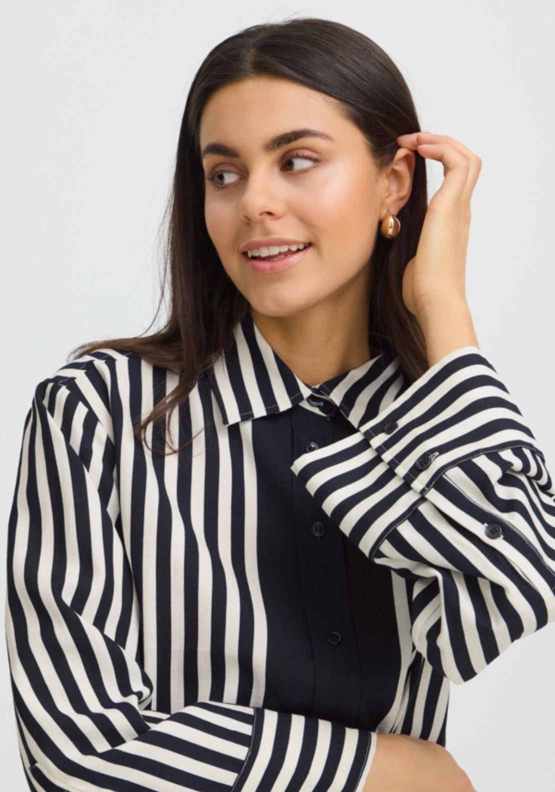 Bold Stripe Shirt - Salute Whisper White Stripe
