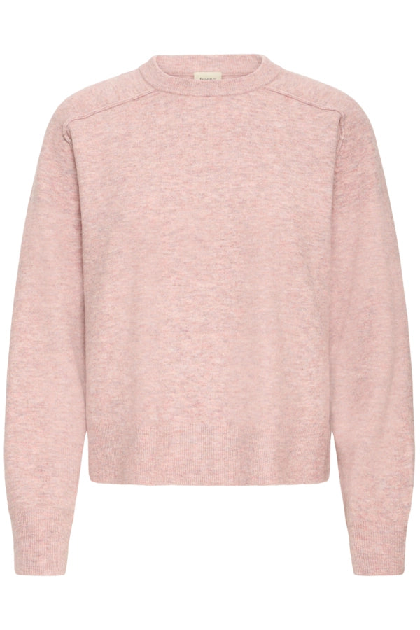 Shoulder Seam Pullover - Silver Pink Melange