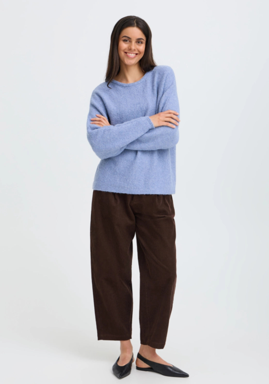 Lightweight Knit Top - Blue Blizzard Melange