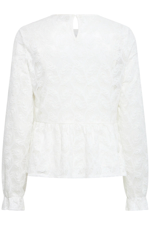 Peplum Lace Top - White