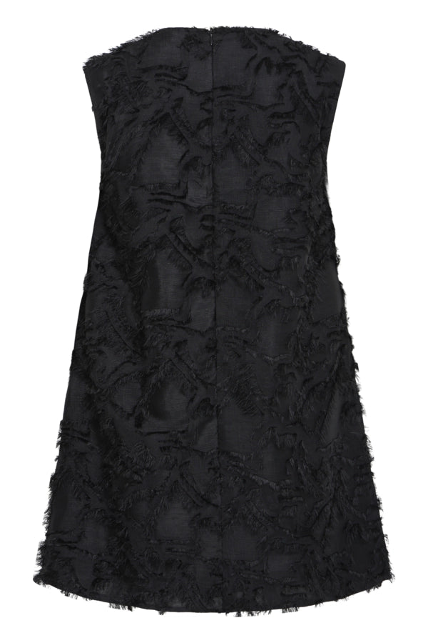 Textured Mini Dress - Meteorite