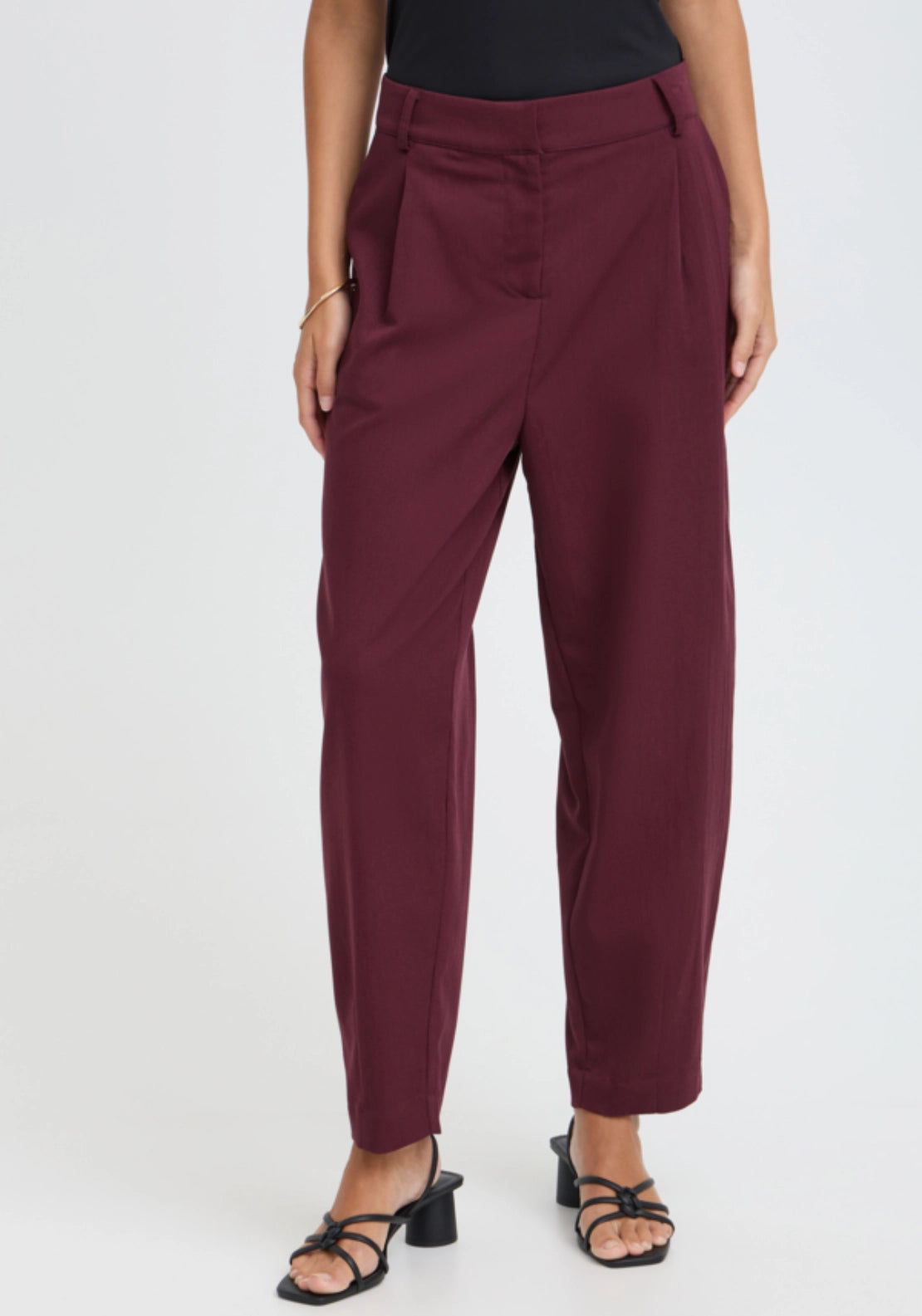 Straight Suit Pants - Red