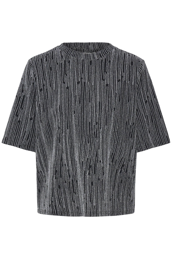 Monochrome T-Shirt - Silver Stripe
