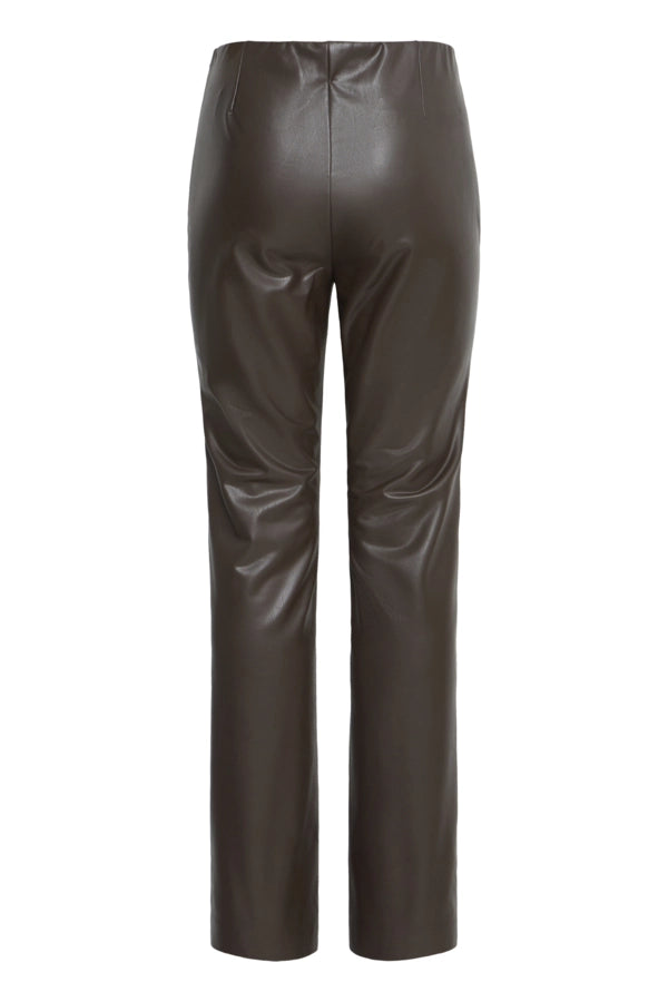 Leather Look Legging - Beige