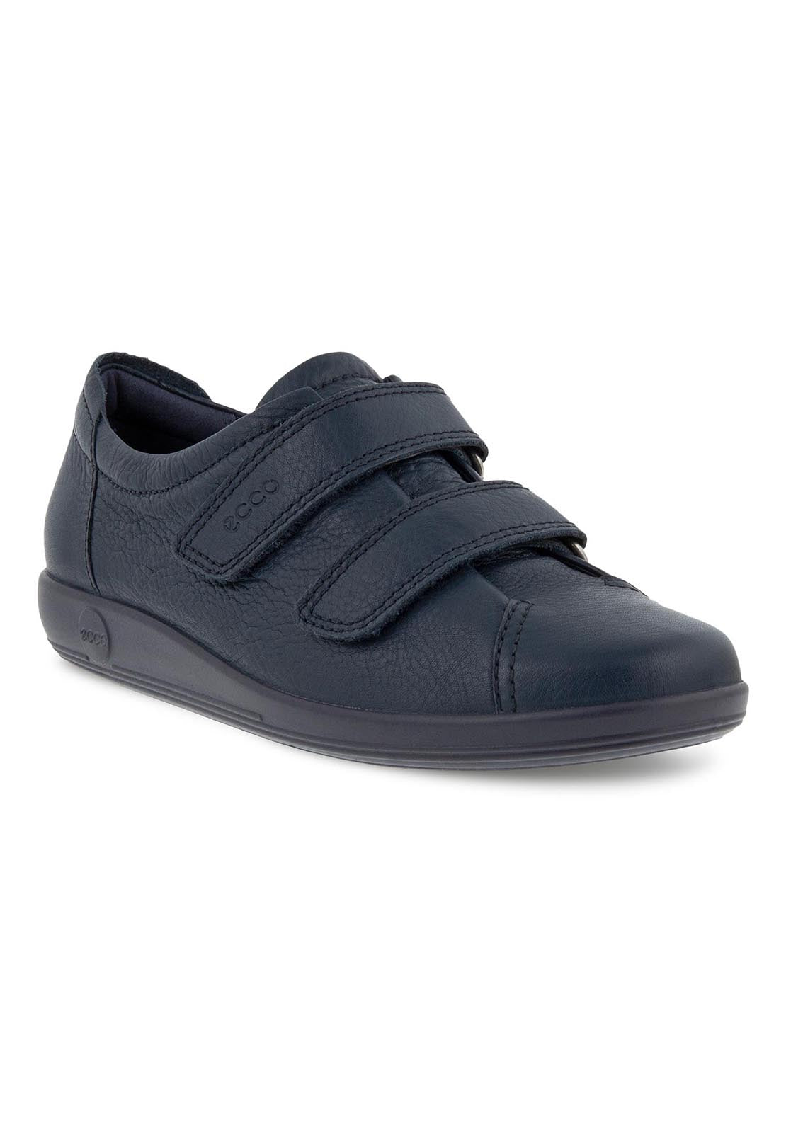 Ecco Soft 2 Ladies Velcro Strap Shoe - Marine 1 Shaws Department Stores