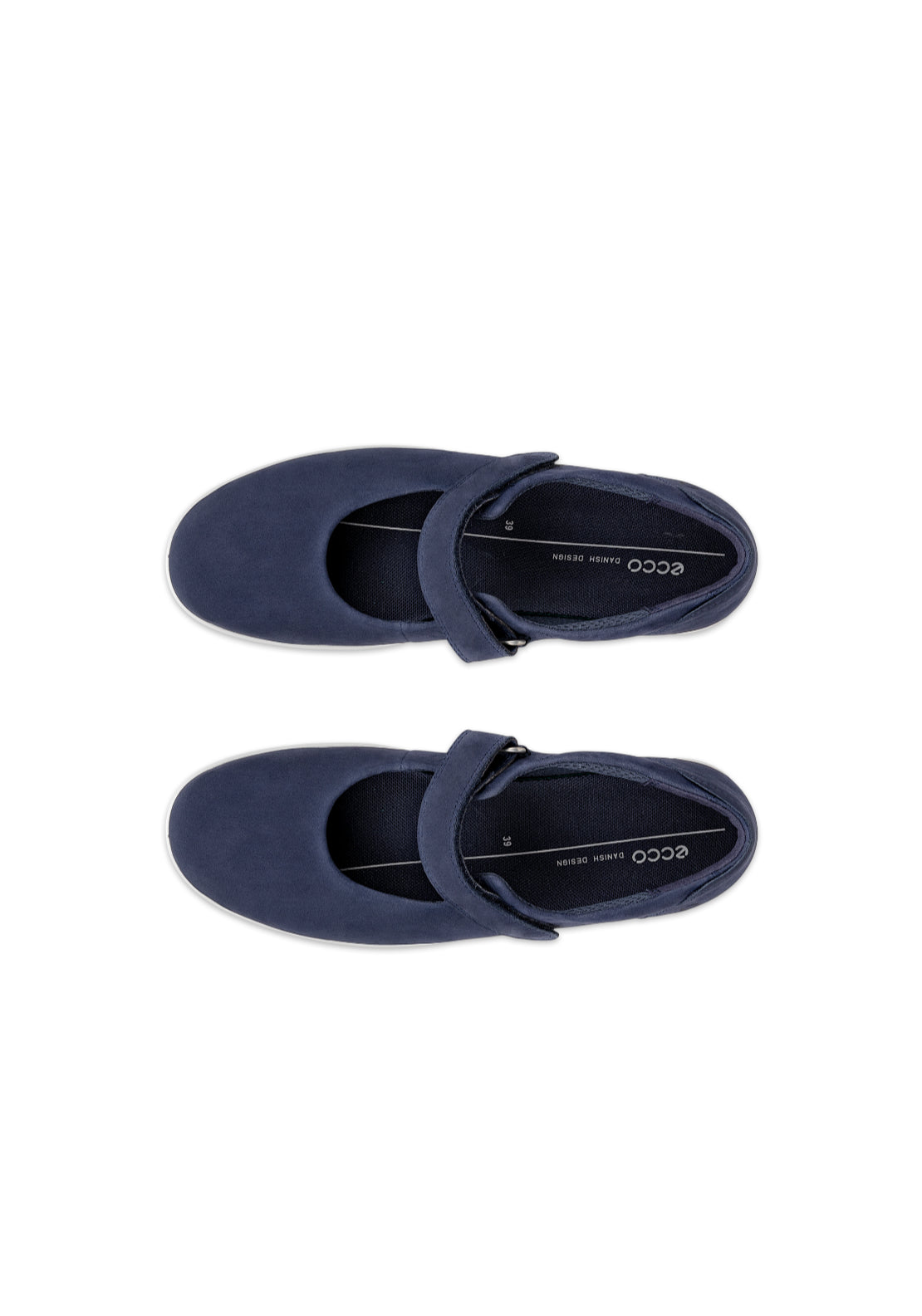 Ecco Soft 2 Mary Jane Flat Shoe - Marine 2 Shaws Department Stores