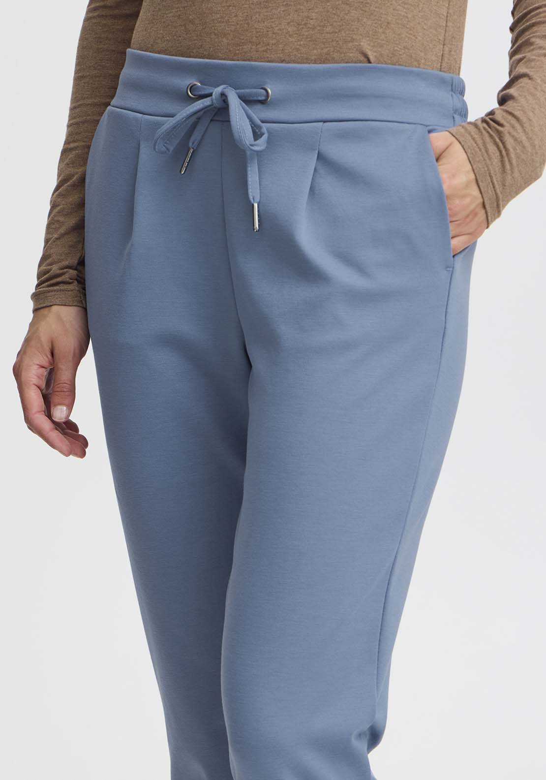 B Young Rizetta Crop Trousers - Blue Horizon 4 Shaws Department Stores