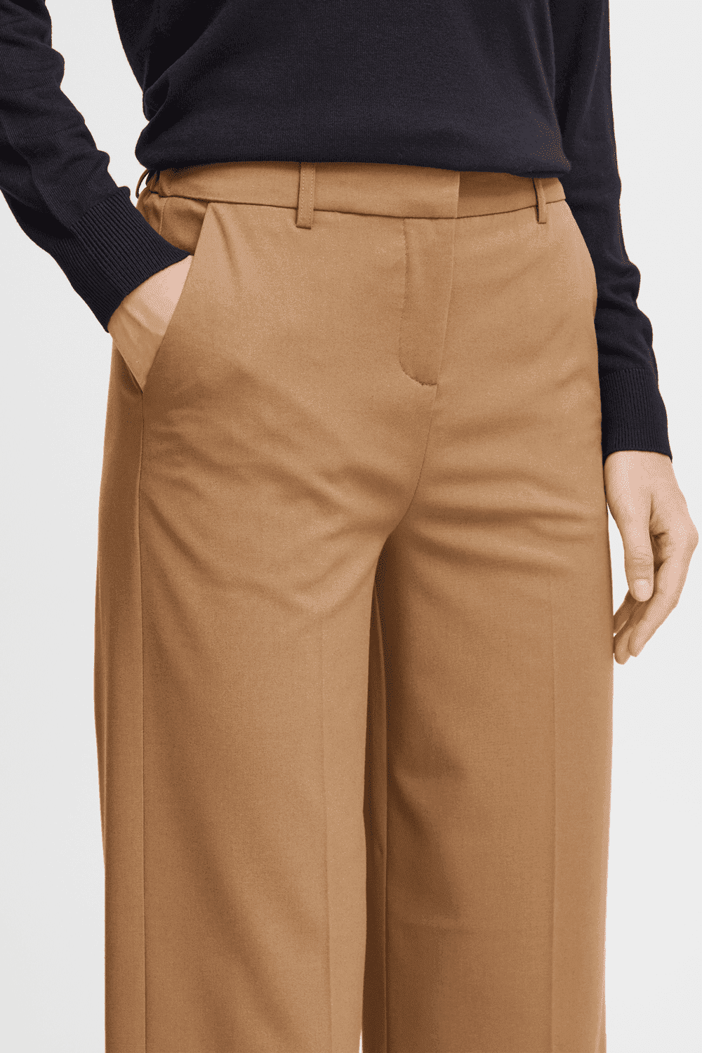 B.young Danta Wide Leg Pant - Brown 3 Shaws Department Stores