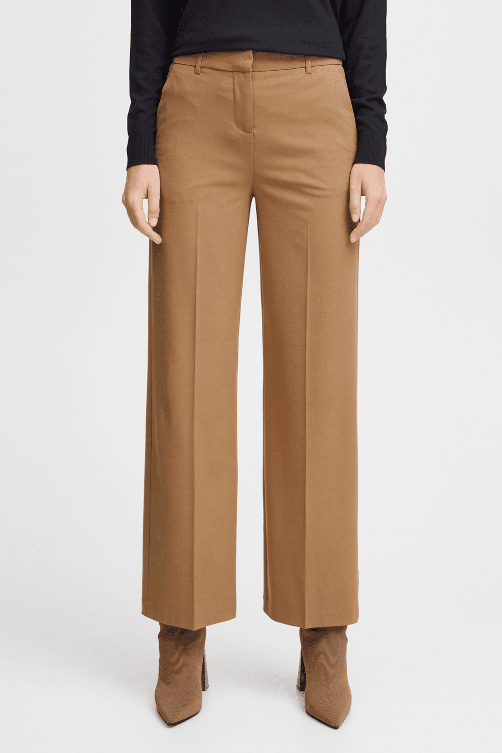 B.young Danta Wide Leg Pant - Brown 1 Shaws Department Stores