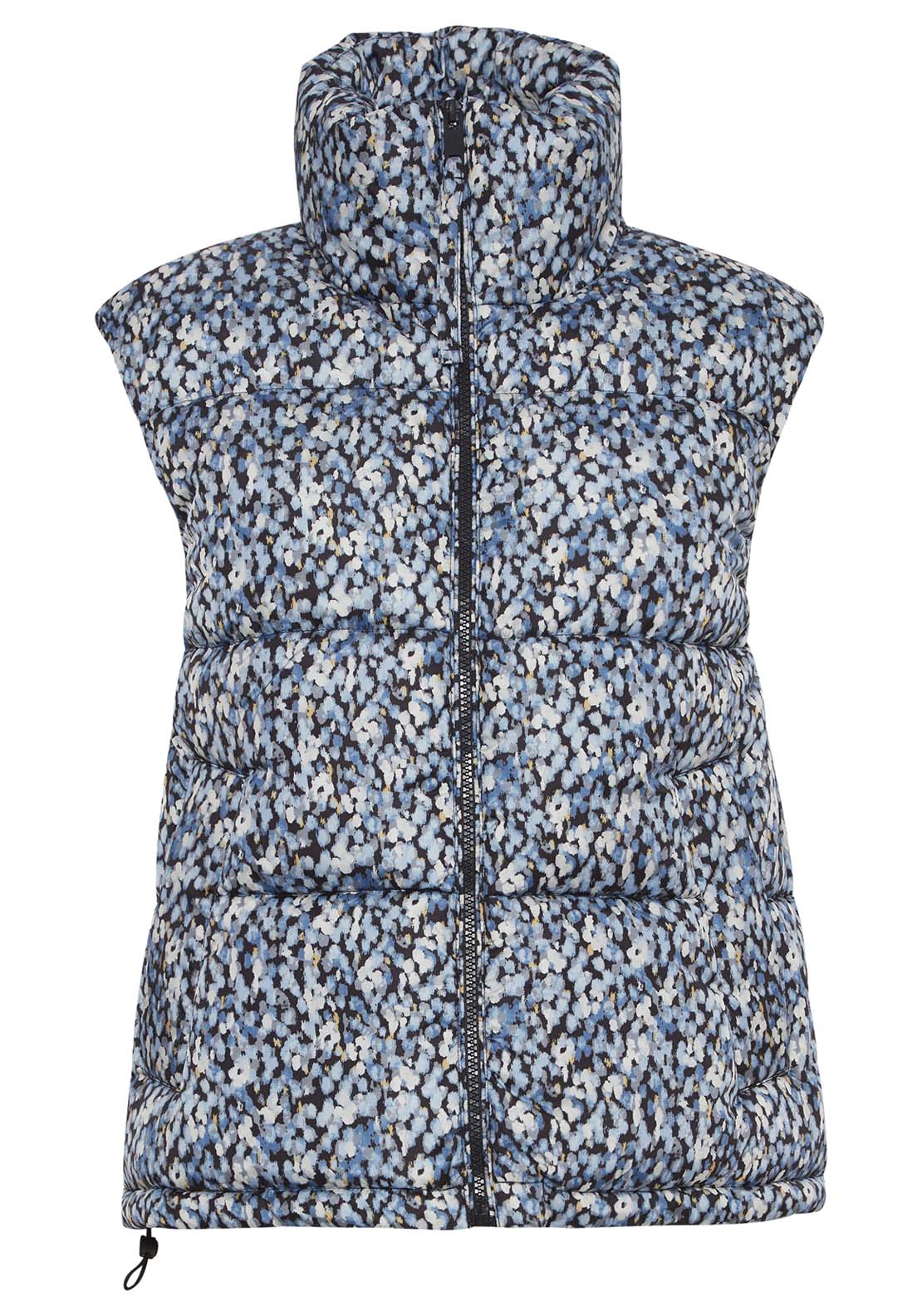 B Young Bomilla Waistcoat - Dusty Blue Flower Mix 6 Shaws Department Stores