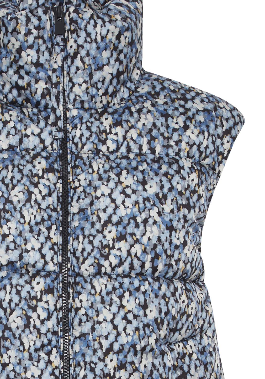 B Young Bomilla Waistcoat - Dusty Blue Flower Mix 7 Shaws Department Stores