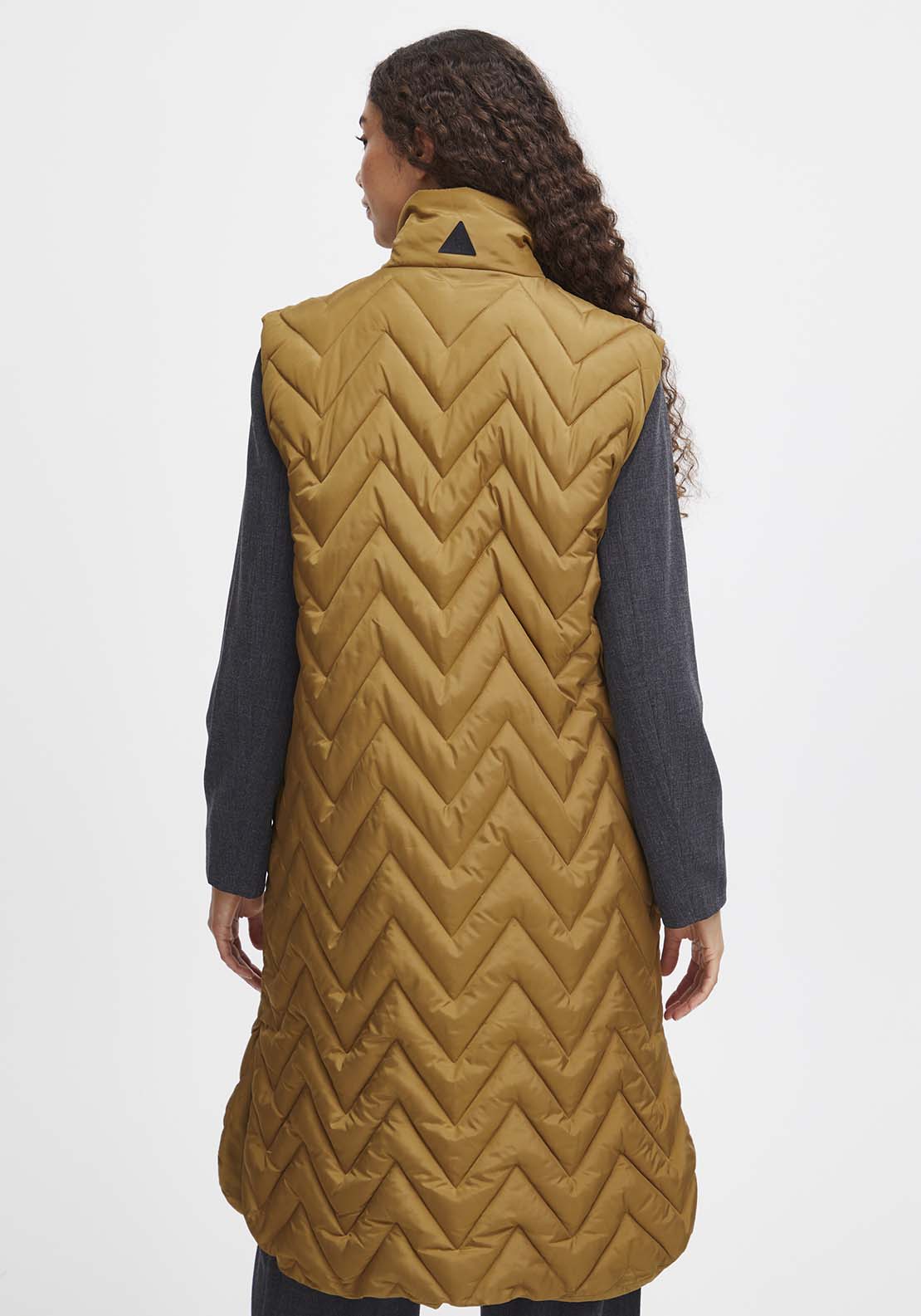 B Young Amaxa Waistcoat - Dull Gold 3 Shaws Department Stores