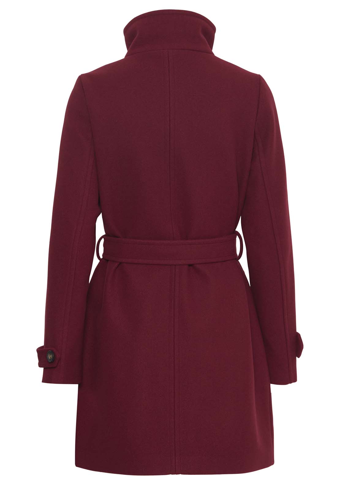 B Young Cilia Long Sleeve Coat - Pomegranate 7 Shaws Department Stores