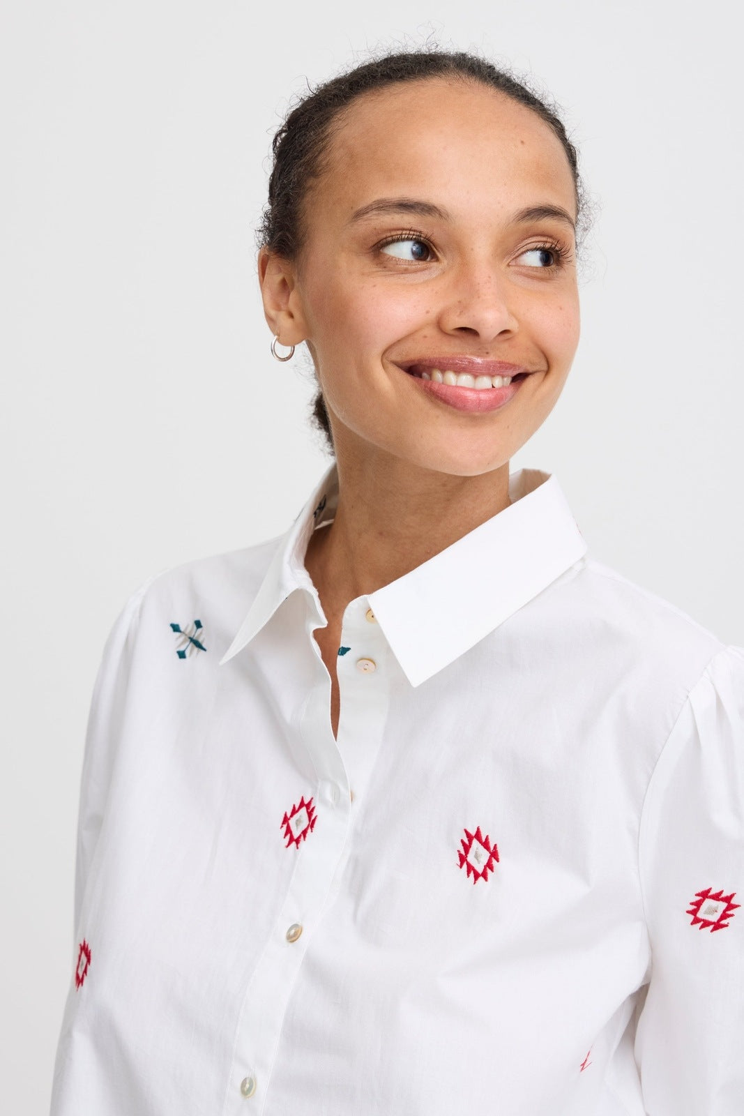 B Young Icia Long Sleeve Shirt - Sea Moss Mix 3 Shaws Department Stores