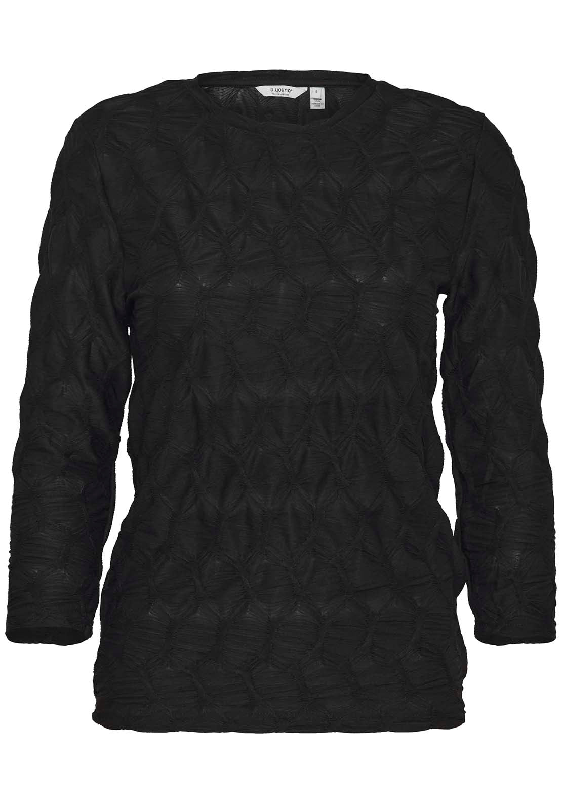 B Young Taryn 3/4 Sleeve T-Shirt - Black 1 Shaws Department Stores