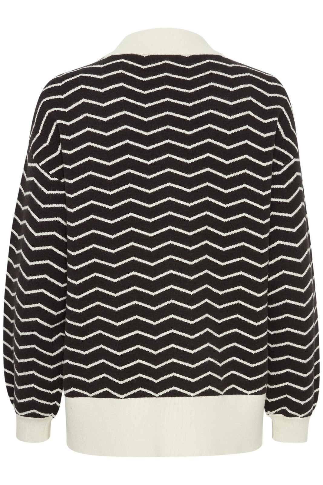 B Young Otari Zig Zag Knit Cardigan - Black Mix 7 Shaws Department Stores