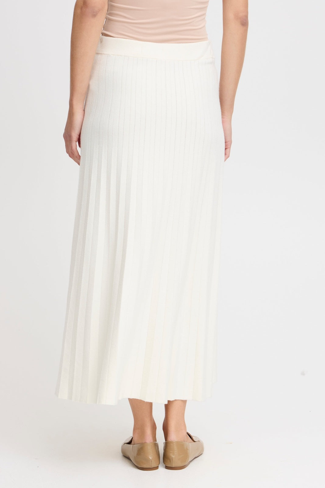 B Young Marlin Plisse Knit Skirt - Birch 3 Shaws Department Stores