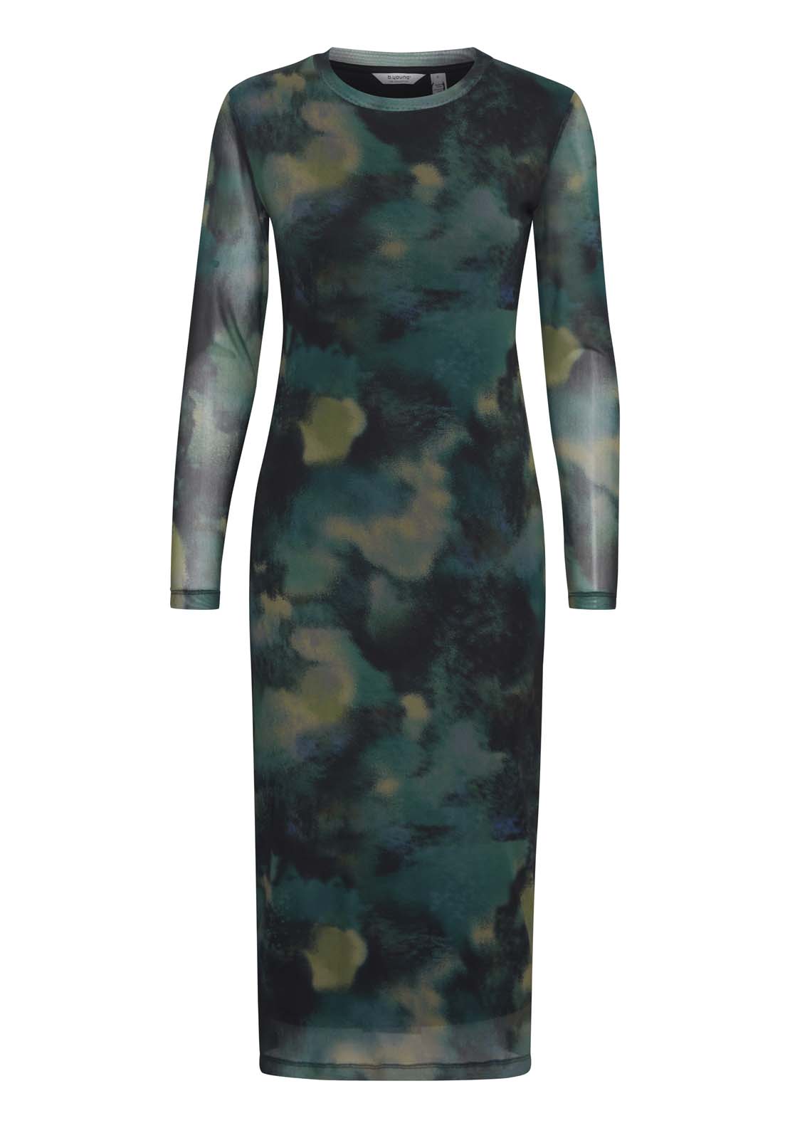 B Young Paloma Mesh Jersey Dress - Birch Blur Mix 6 Shaws Department Stores