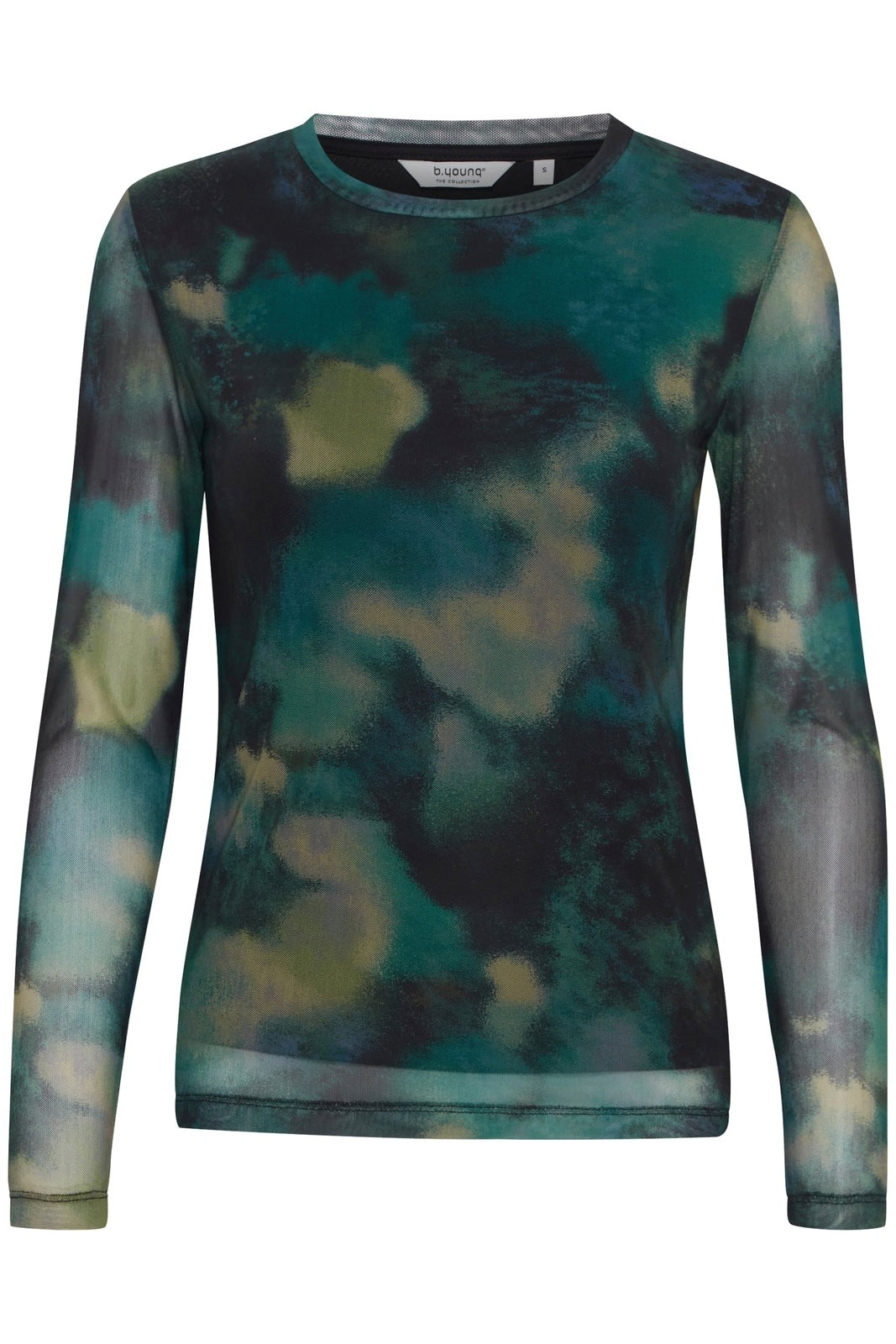B Young Paloma Mesh Long Sleeve T-Shirt - Birch Blur Mix 6 Shaws Department Stores