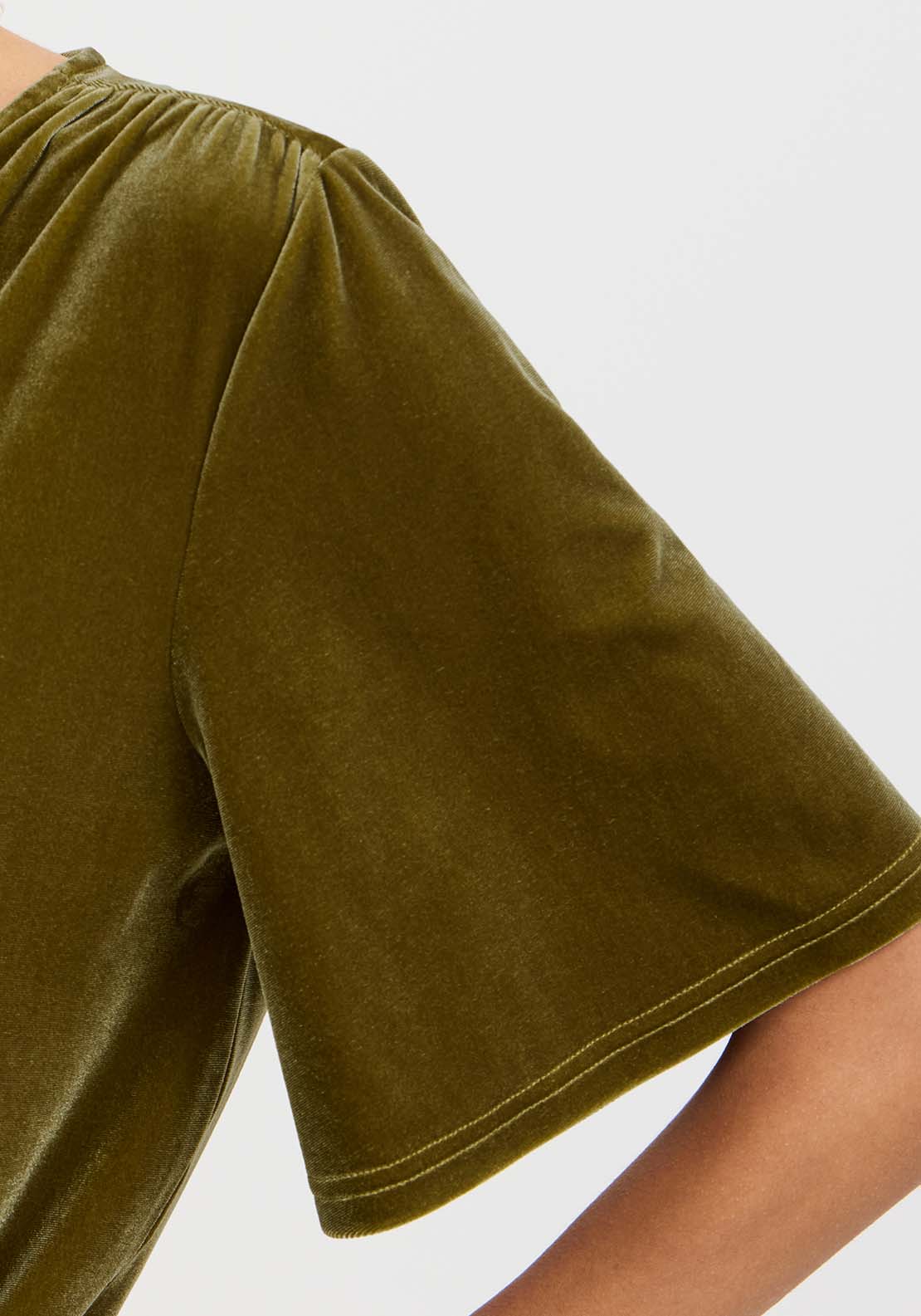 B Young Perlina Top - Fir Green 4 Shaws Department Stores