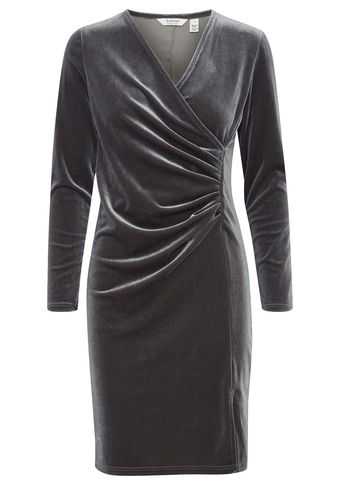 B Young Perlina Wrap Dress - Asphalt 1 Shaws Department Stores