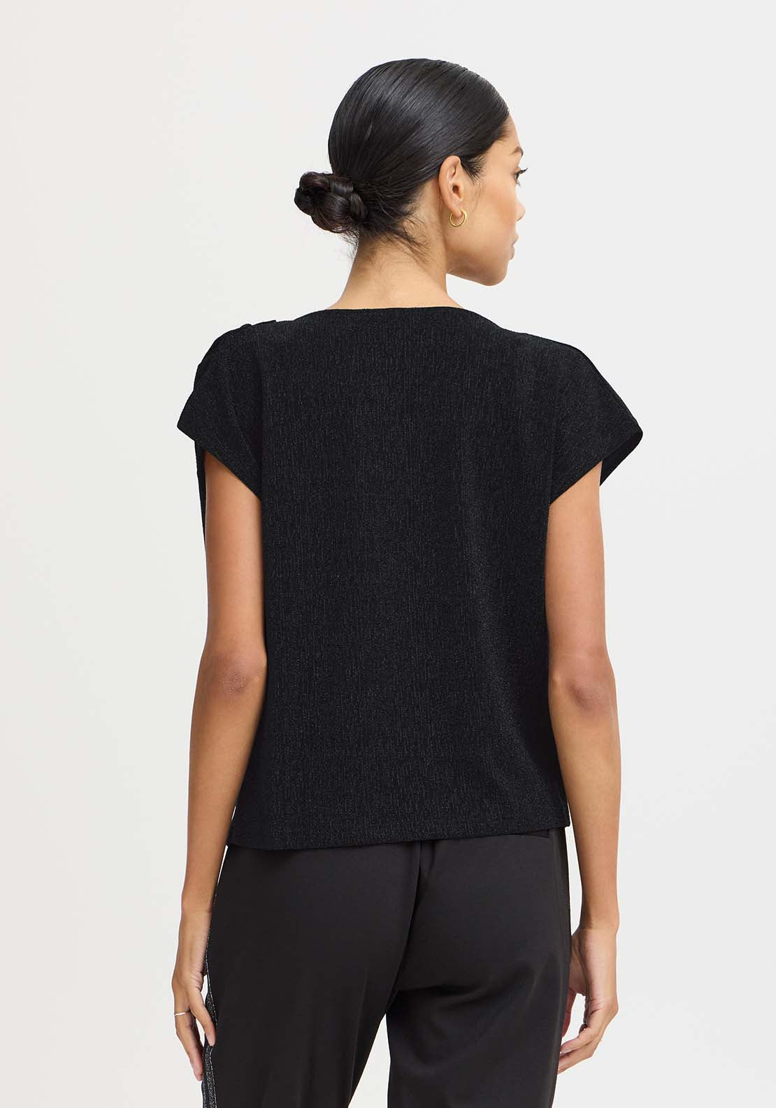 B Young Shiloh Top - Black Mix 3 Shaws Department Stores