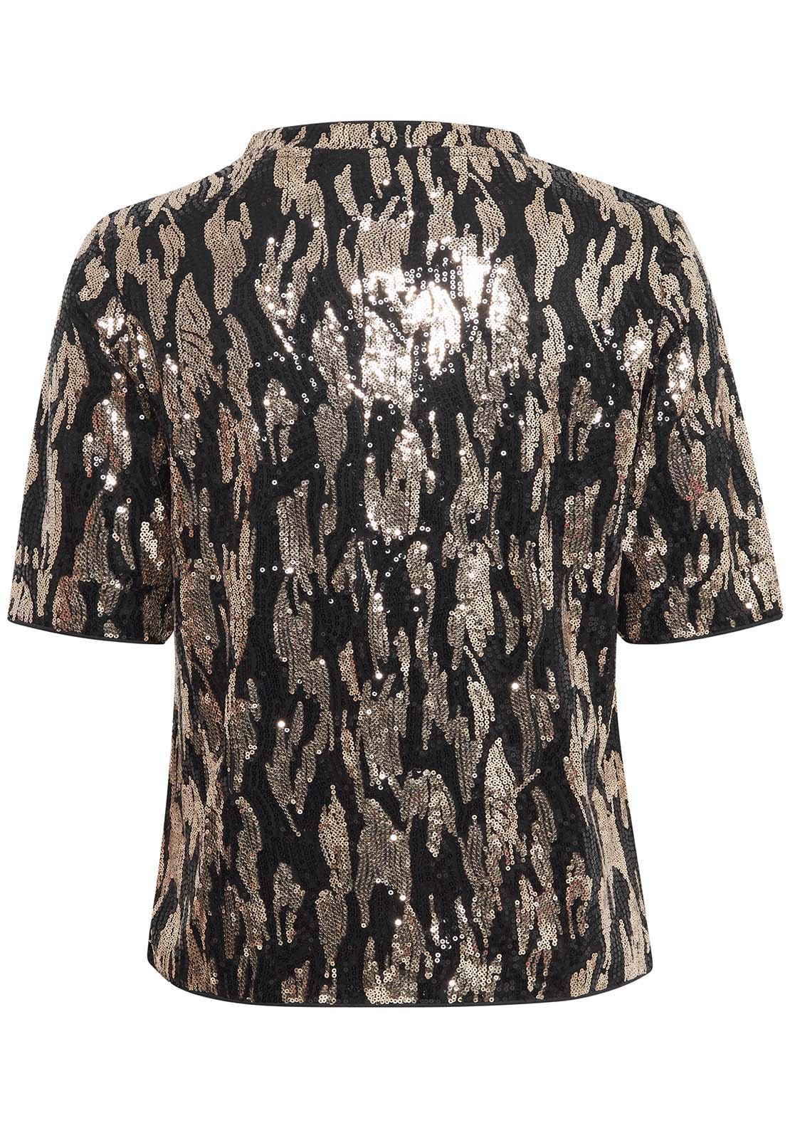 B Young Rei Top - Gold Abstract Mix 4 Shaws Department Stores