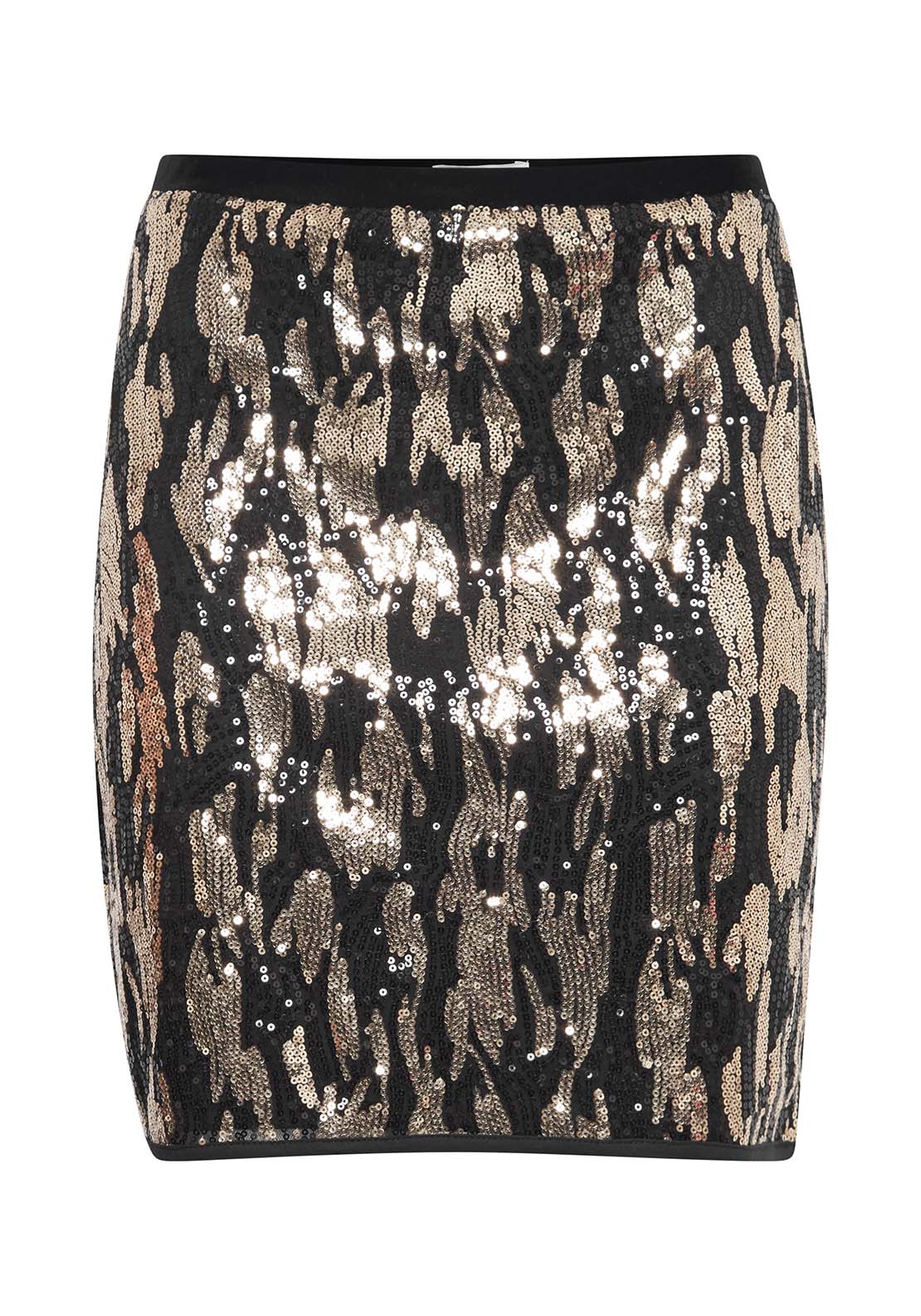 B Young Rei Skirt - Gold Abstract Mix 1 Shaws Department Stores