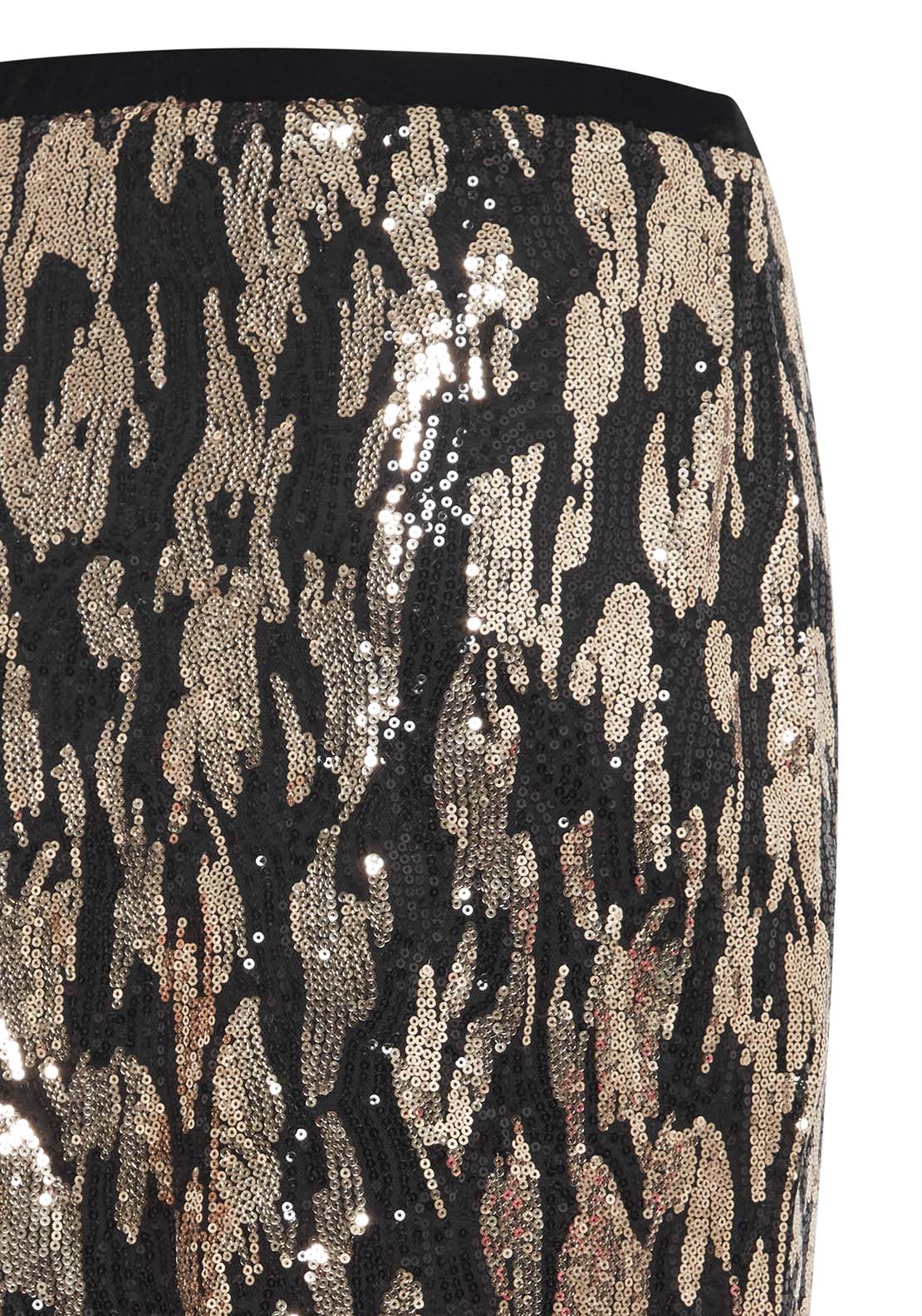 B Young Rei Skirt - Gold Abstract Mix 3 Shaws Department Stores