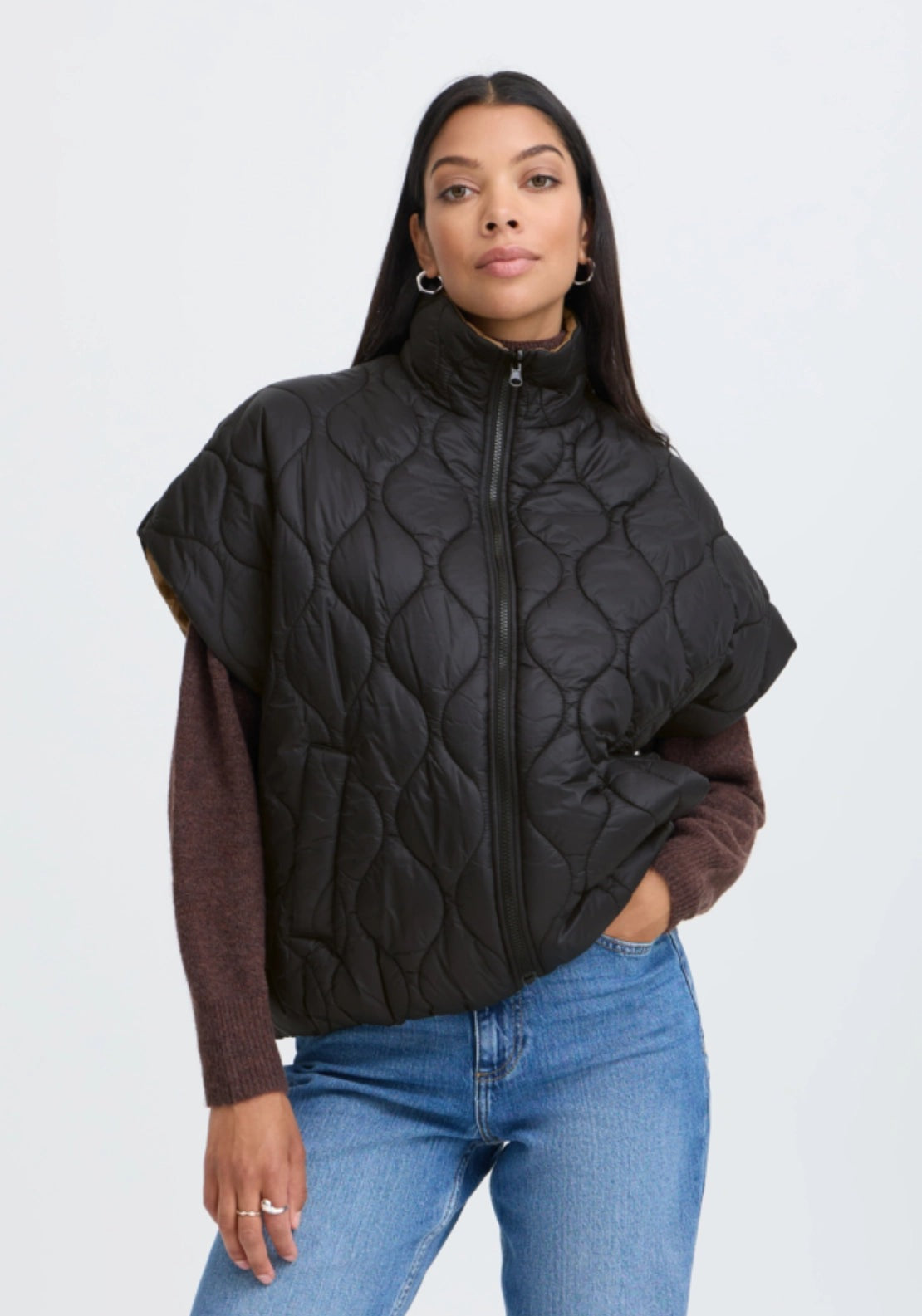 Berta Reversible Waistcoat - Meteorite