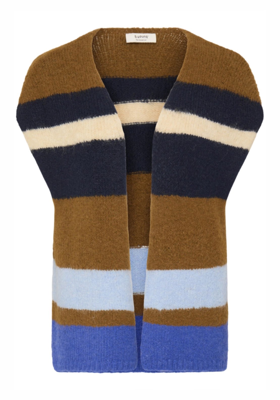 Millers Stripe Vest - Sepia Mel Stripe