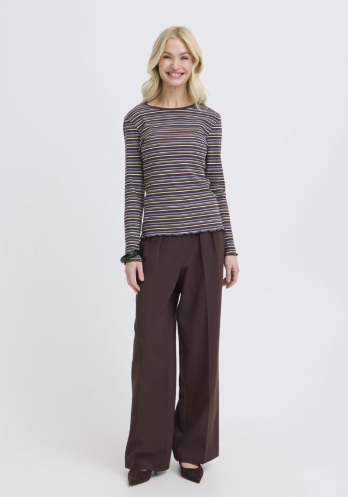 Tone Long Sleeve T-Shirt - Java Stripe