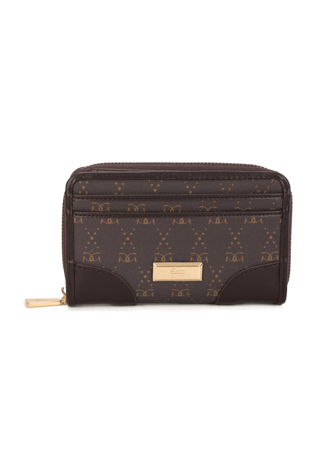 Elixir 15.5cm Zip Around Purse - Brown