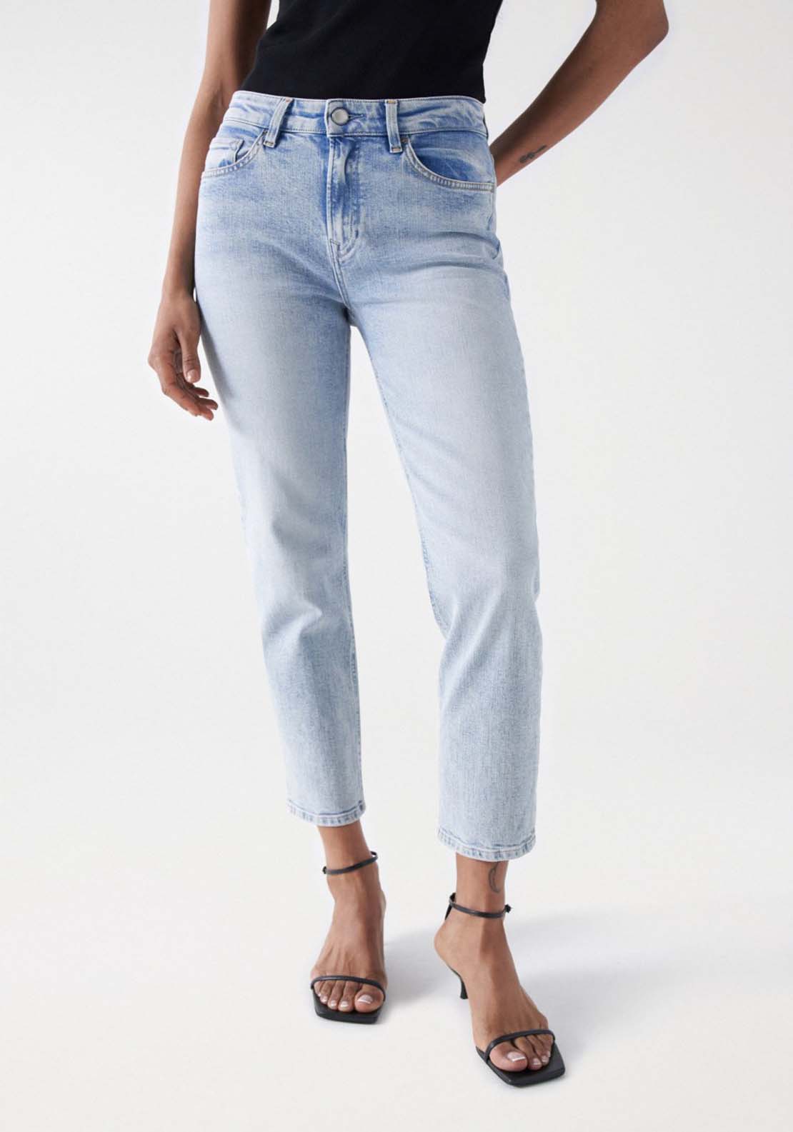 Salsa True Cropped Slim Jeans - Blue 1 Shaws Department Stores