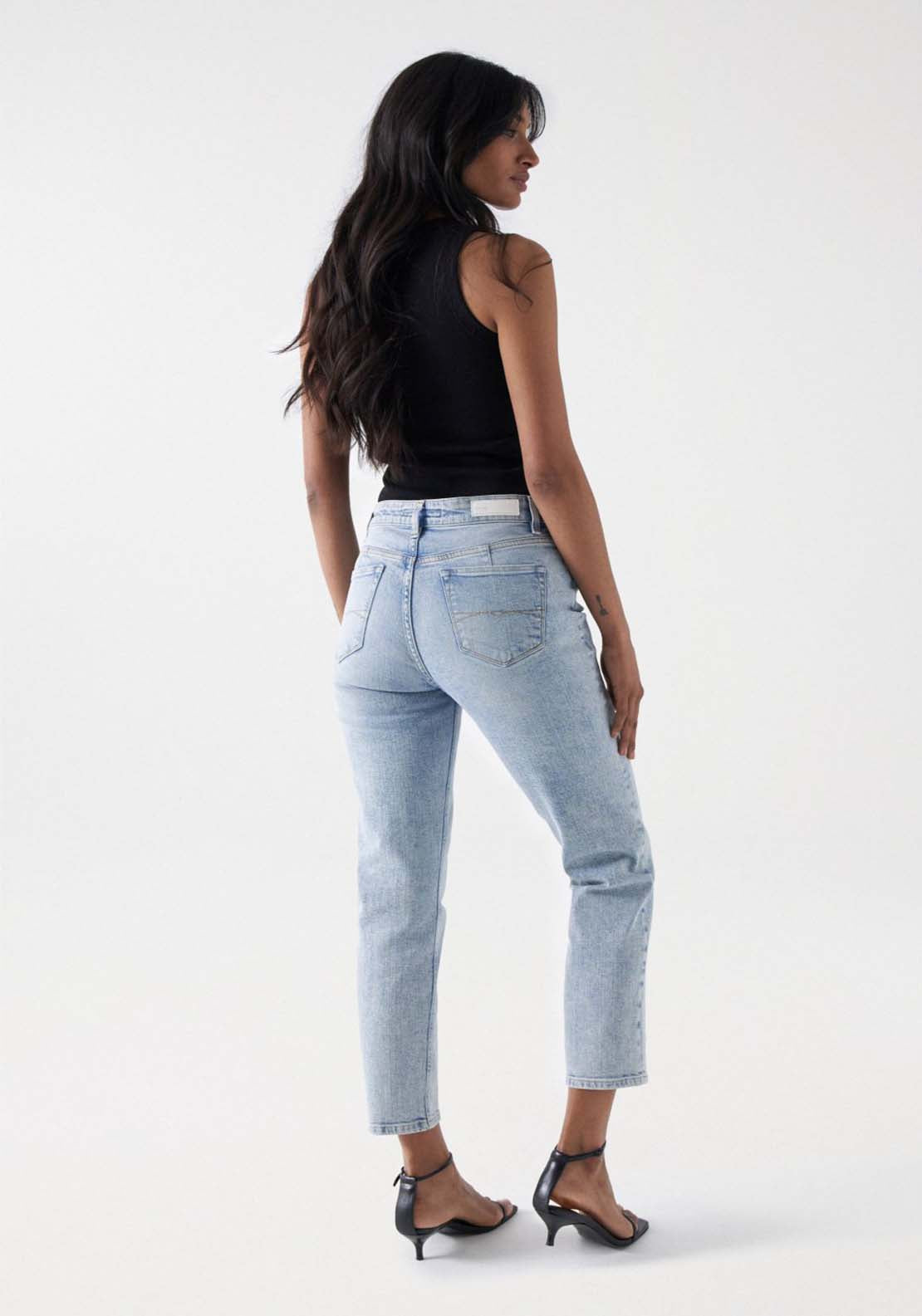 Salsa True Cropped Slim Jeans - Blue 4 Shaws Department Stores