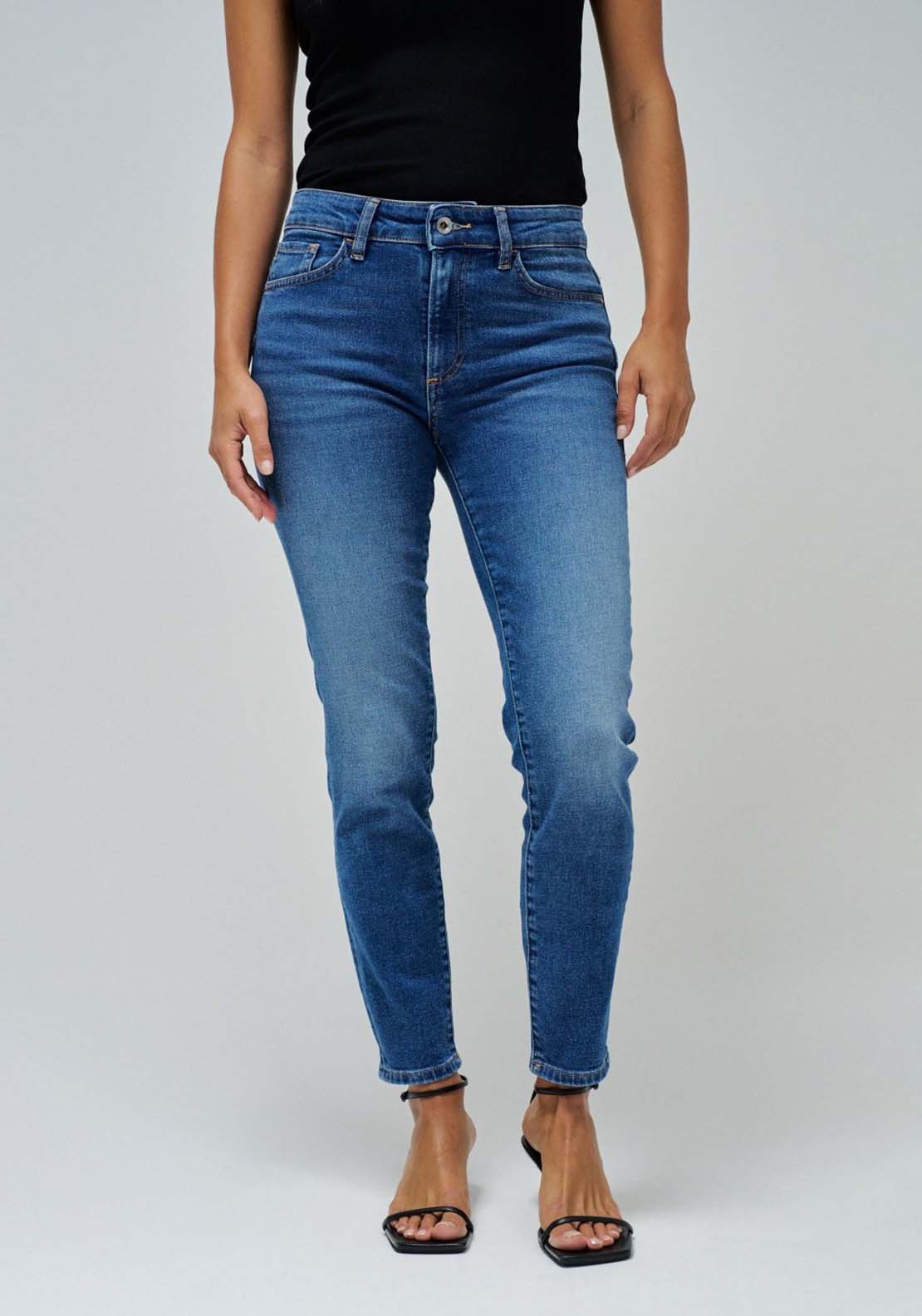 Salsa Destiny Cropped Skinny Jeans - Blue 1 Shaws Department Stores