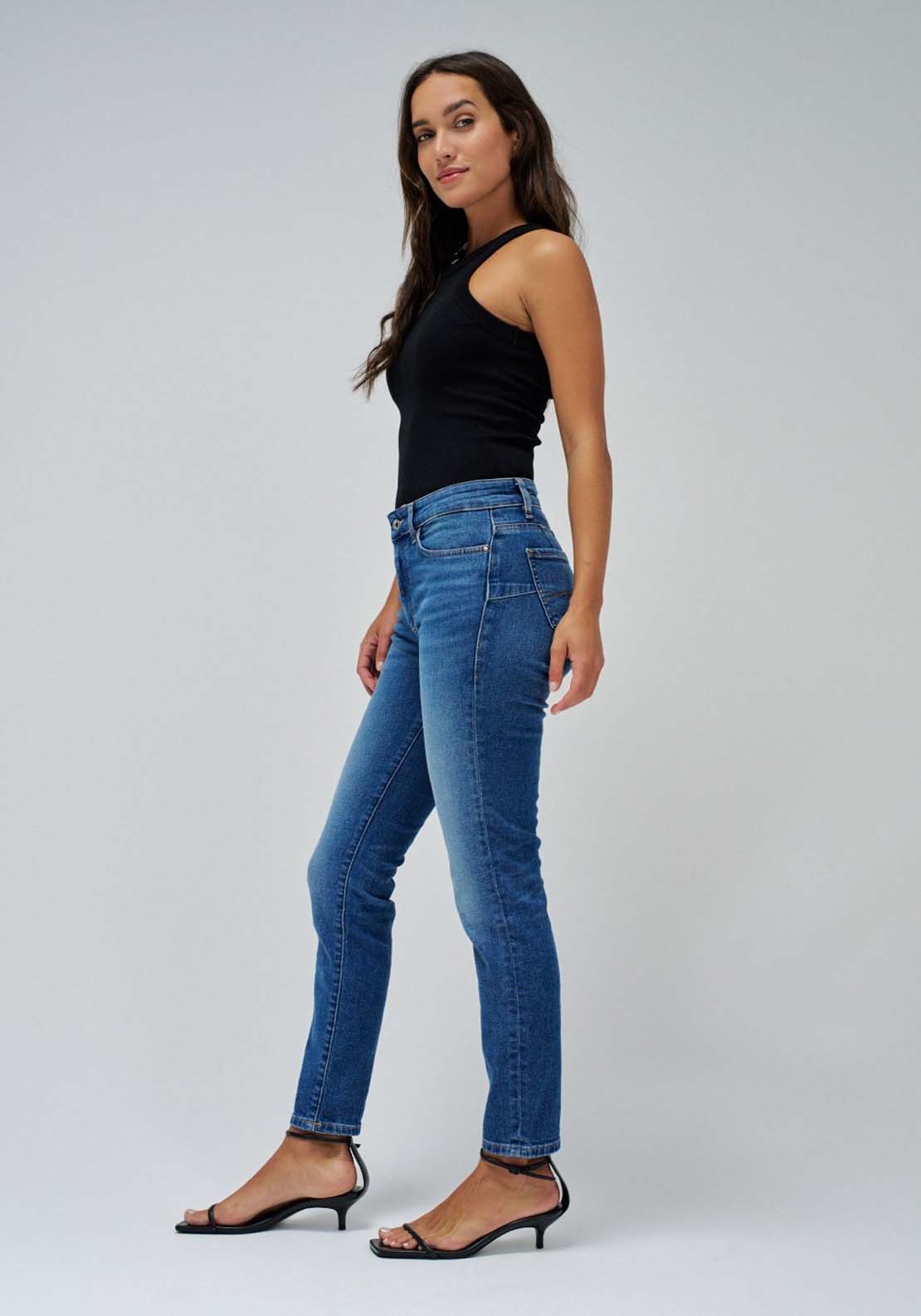 Salsa Destiny Cropped Skinny Jeans - Blue 4 Shaws Department Stores