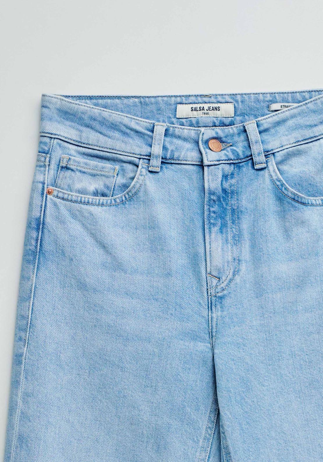 Salsa Straight Leg Jeans - Blue 5 Shaws Department Stores