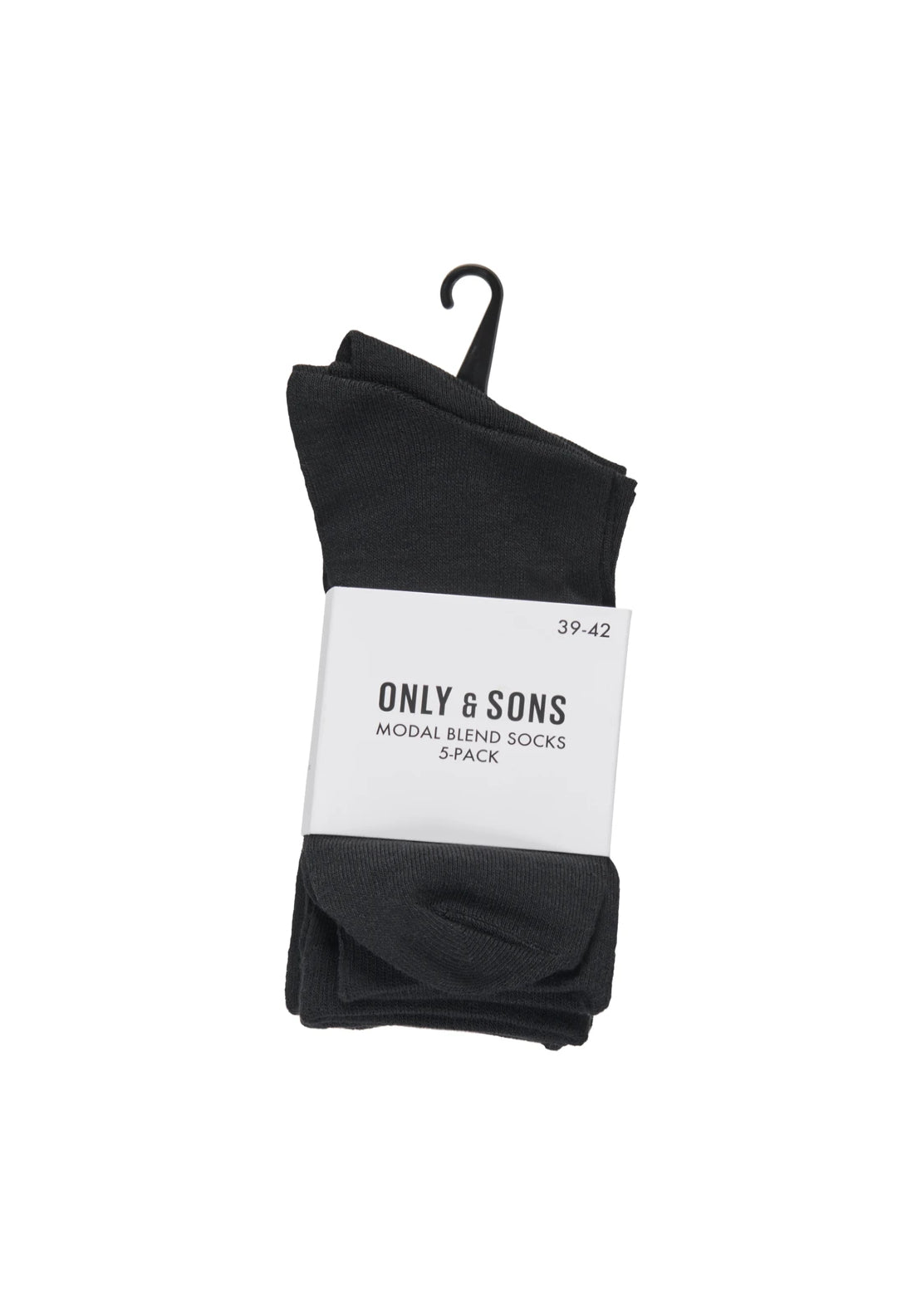 Only & Sons Basic 5-Pack Socks - Black 2 Shaws Department Stores