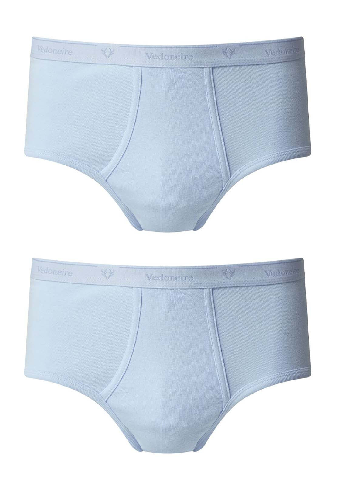 Vedoneire Mens Cotton Executive Briefs 2 Pack - Blue 1 Shaws Department Stores