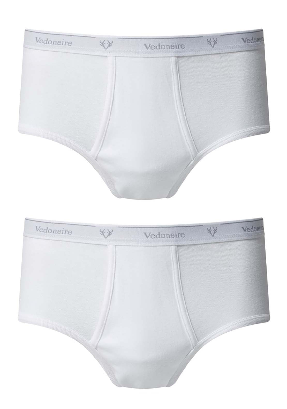Vedoneire Mens Cotton Executive Briefs 2 Pack - White 1 Shaws Department Stores