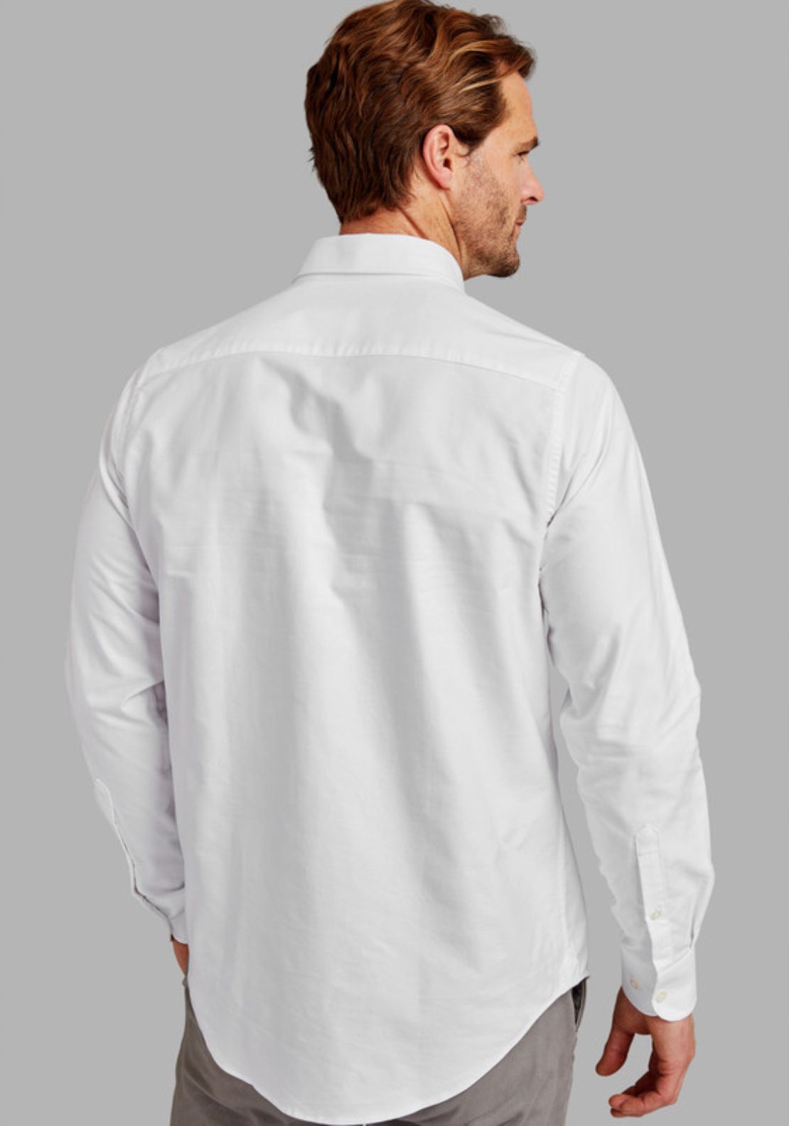 Vedoneire 100% Cotton Long Sleeve Oxford Shirt - White 2 Shaws Department Stores